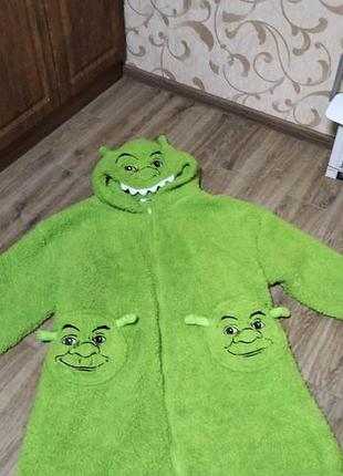 Фирменный теплый халат shrek,р xs/s