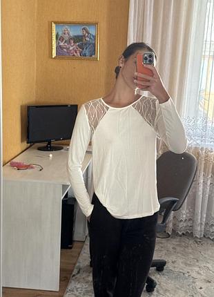 Лонг з мереживними плечима