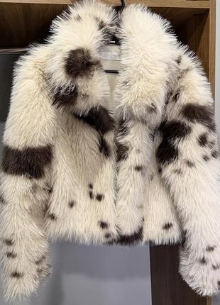 Шуба zara зі штучного хутра