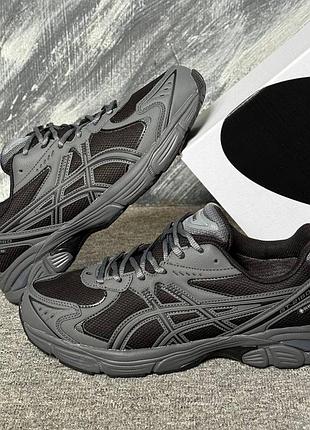 Утеплені зимові чоловічі кросівки asics gt-2160 winter termo black grey асікс чорного з сірим кольорів термо