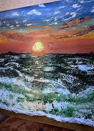 Авторстка картина «ocean sunset» 3