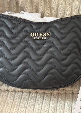Сумка жіноча guess чорна стьобана