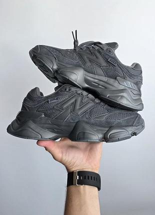 Утепленные зимние женские кроссовки new balance 9060 winter termo grey 1944 беланс серого цвета термо