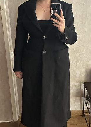 Пальто жіноче zara чорне розмір м
