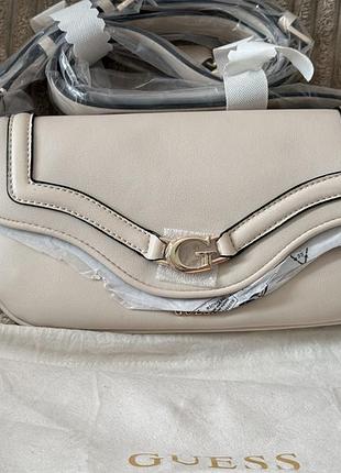 Сумка жіноча guess бежева 5