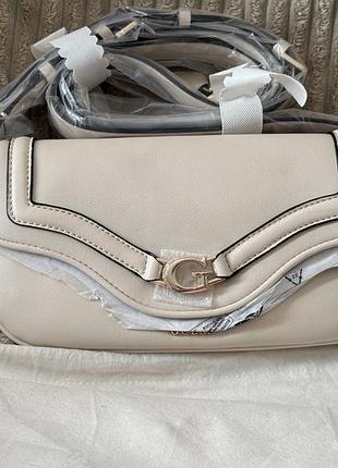 Сумка жіноча guess бежева 4