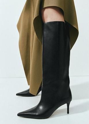 Чоботи kitten heel широкі h&m оригінал