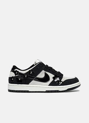 Кроссовки женские nike dunk low se "florette" black