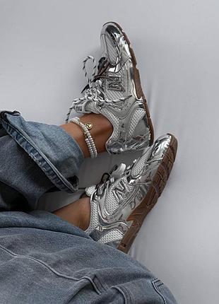 Кроссовки женские new balance miu miu silver vintage