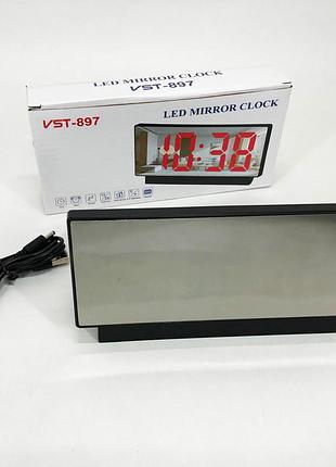 Стильные настольные часы vst-897-4, электронные настольные часы digital с цифрами yn-49