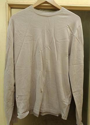 Massimo dutti (xl). гарний лонгслів молочно-бежевий