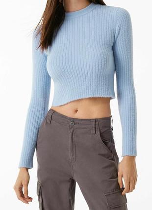 Блакитний джемпер bershka блакитний лонгслів bershka