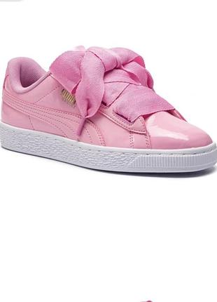 Кеди кросівки лаковані рожеві puma