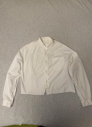 Сорочка жіноча zara біла бавовняна розмір xl