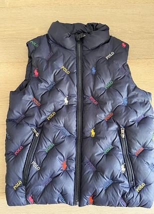 Жилетка для хлопчика ralph lauren дута синя на 6-8 років