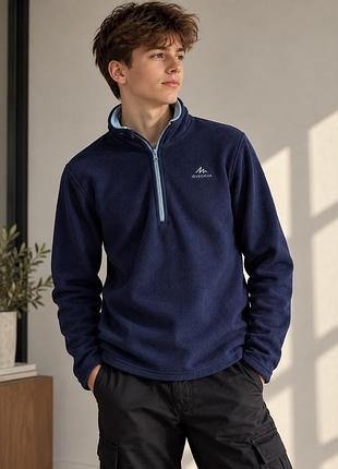 Флісова кофта quechua decathlon 14–15 років, 161–172 см, темно-синя розмір s