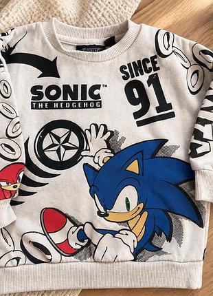 Білий теплий світшот sonic
