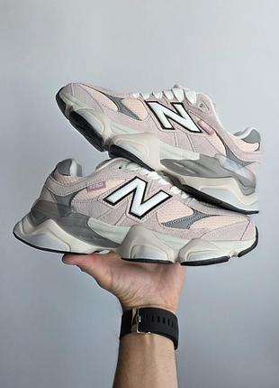 Утепленные зимние женские кроссовки new balance 9060 winter termo pink New belанс розового цвета термо