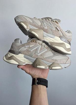 Утепленные зимние женские кроссовки new balance 9060 light taupeнтер балланс термо
