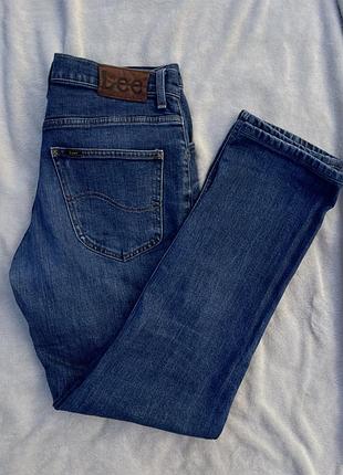 Вінтажні чоловічі джинси lee original сині прямі regular fit