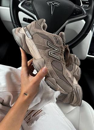 Кроссовки женские new balance 9060 beige brown