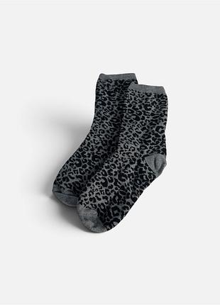 Носки хлопковые в леопардовый принт h&m