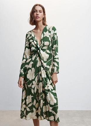 Сукня з великими квітами mango xs