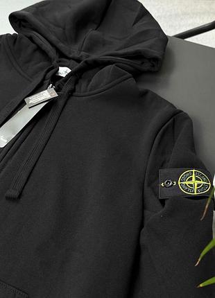 Чоловіче худі stone island чорне 5