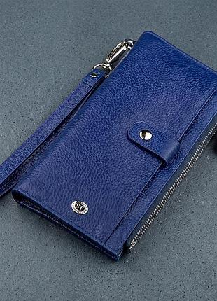 Гаманець жіночий st leather 18416 (st420) з ременем на зап'ястя синій