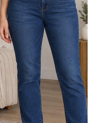 Джинсы h&amp;m &amp;denim high waist темно-синие 160/64a