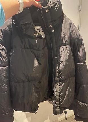 Куртка zara,чорна 4