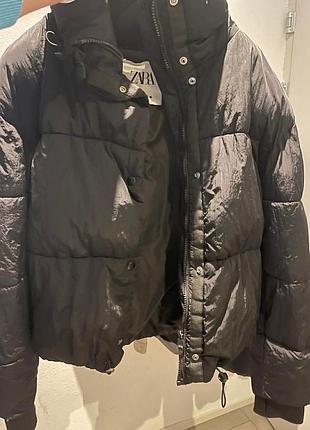 Куртка zara,чорна 5