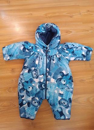 Теплый флисовый комбинезон baby-club c&amp;a, р. 74 (6-9 мес). идеален!