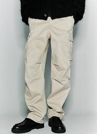Штани карго relaxed fit h&m