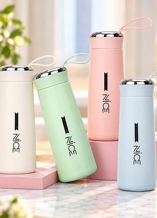 Бутылка для воды nice bottle 400мл / компактная бутылка с герметичной крышкой