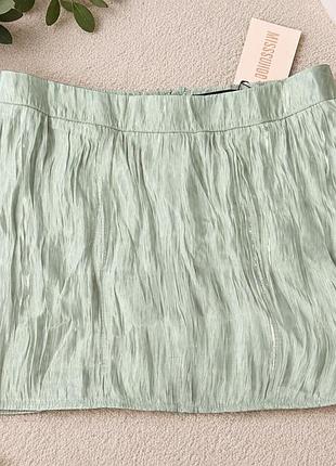 Спідниця оливкова блискуча missguided