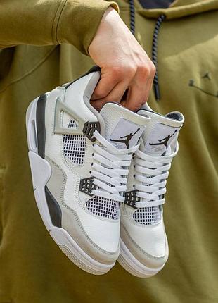 Мужские кроссовки air jordan retro 4 military black
