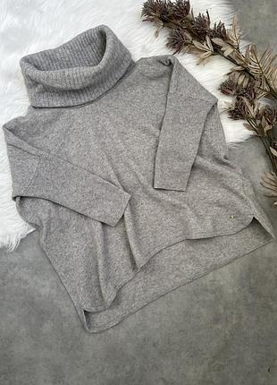 Кашемір вовна сірий светр massimo dutti s