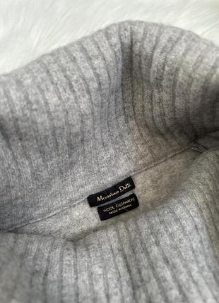 Кашемір вовна сірий светр massimo dutti s 3