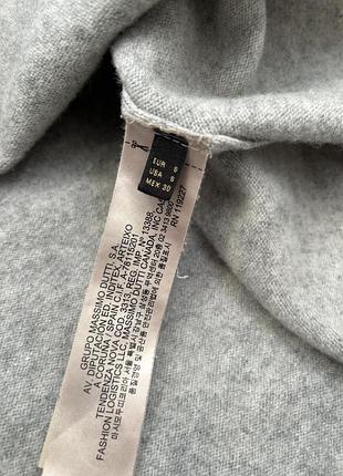 Кашемір вовна сірий светр massimo dutti s 5