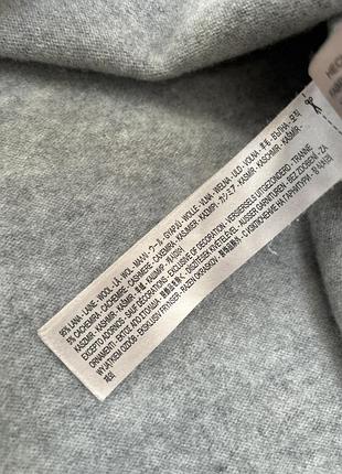Кашемір вовна сірий светр massimo dutti s 6