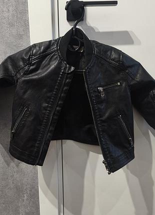 Куртка дитяча h&m байкерська чорна розмір 92