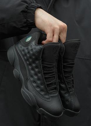 Мужские кроссовки air jordan retro 13 triple black