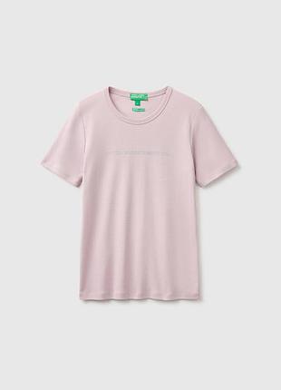Жіноча рожева футболка benetton