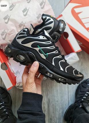Nike air max plus tn black silver green