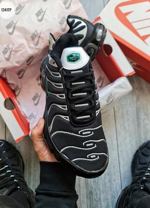 Nike air max plus tn black silver green 5