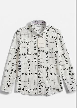 Сорочка чоловіча givenchy з принтом логотипу, біла
