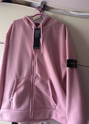 Худі stone island рожеве 2