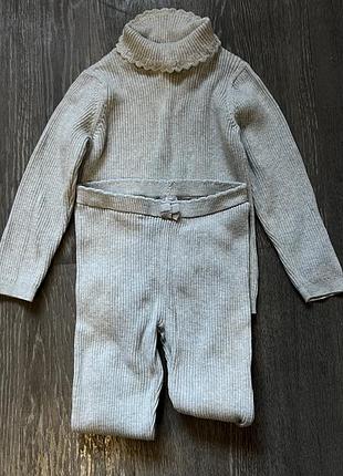 Костюм george 104-110 см на дівчинку сірий трикотажний