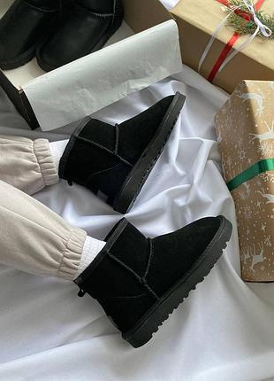 Женские угги ugg mini black sued